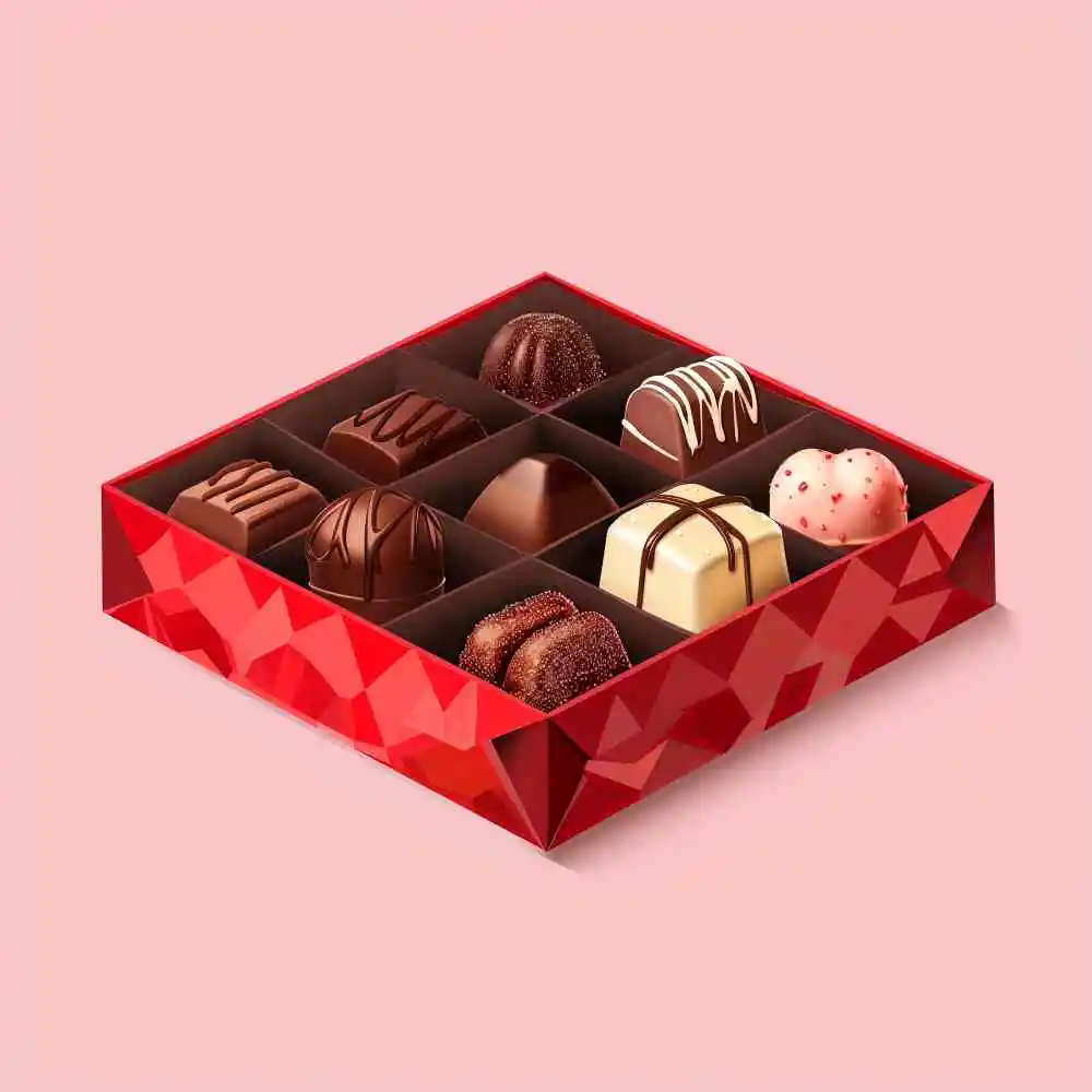 Artisan chocolates retail box
